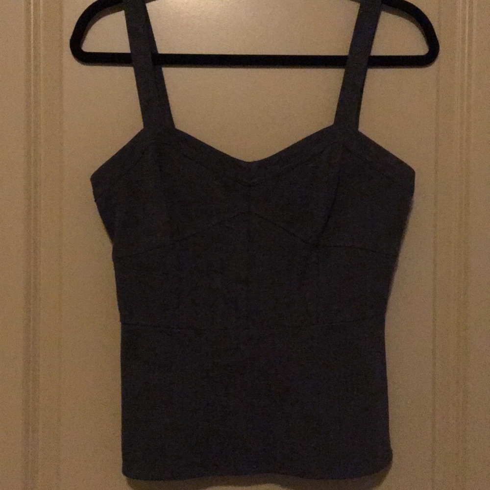 Grey bustier-style top